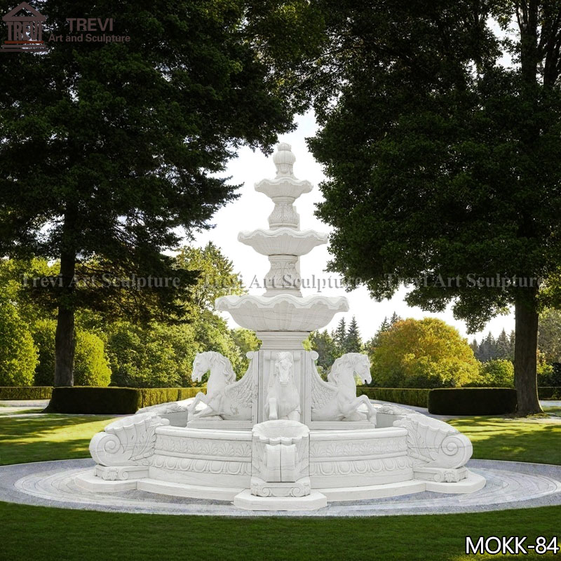 marble horse fountain