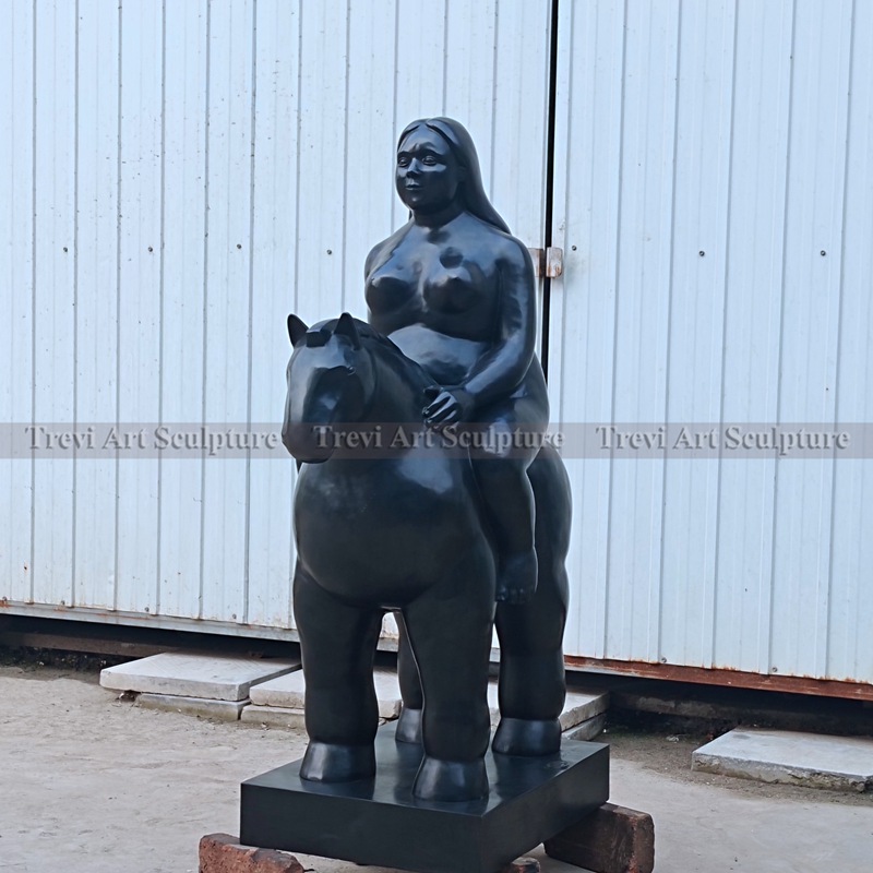 Famous Fat Woman riding horse Statue