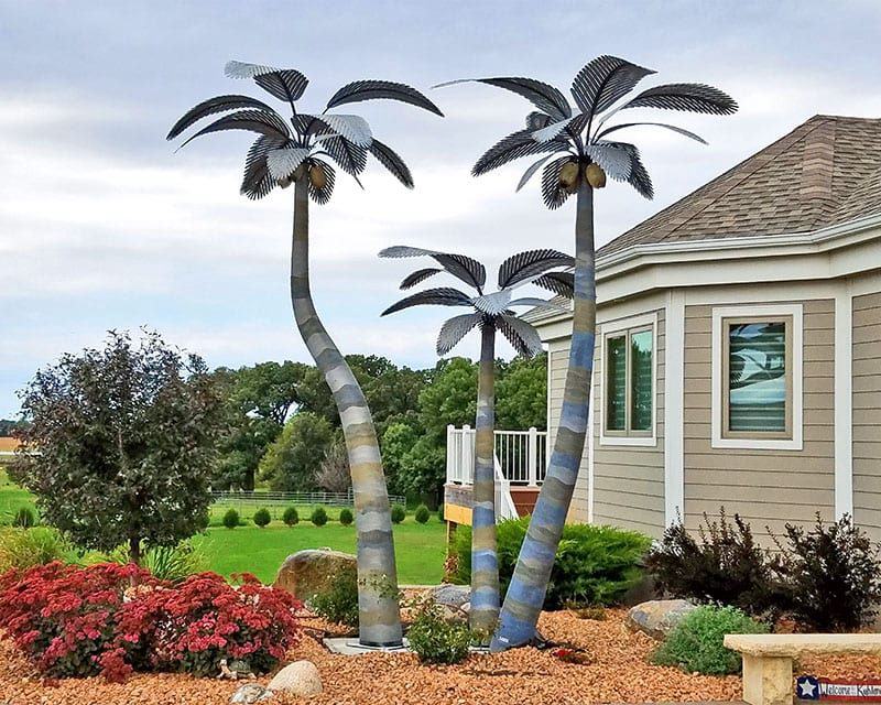 outdoor metal tree sculpture for sale