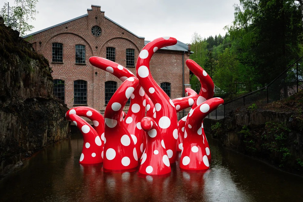 Shine of Life sculpture by Yayoi Kusama at Kistefos Museum, Norway