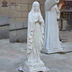 Marble Religious Our Lady of Lourdes Garden Statue