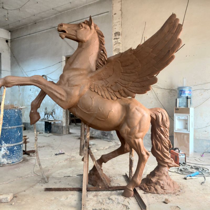 pegasus statue clay model