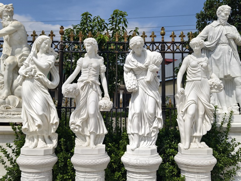 Marble Four Seasons Statues Garden Decoration