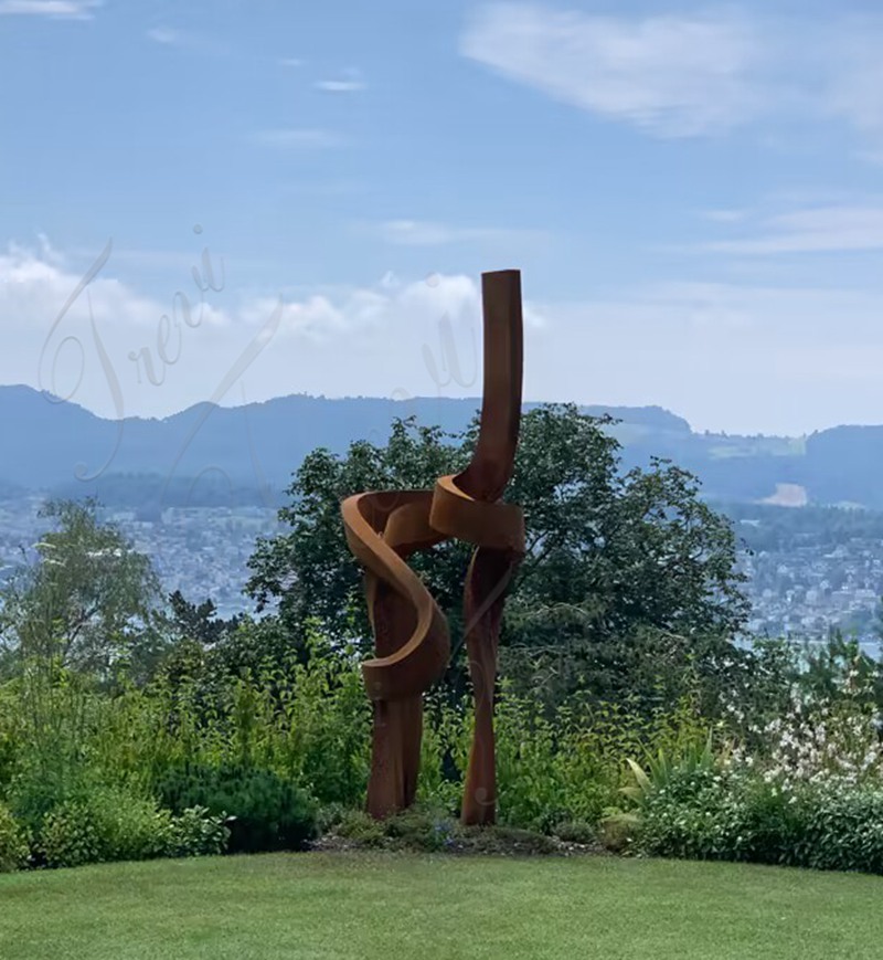 Swiss corten steel sculpture feedback