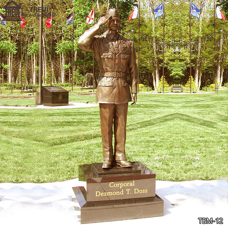 Bronze Desmond Doss Memorial Statue Military Monument - Trevi Statue