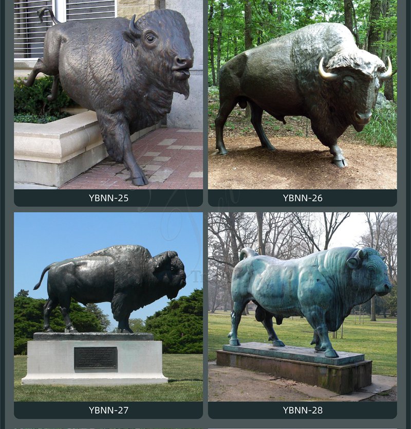 Bronze Buffalo Sculpture 1