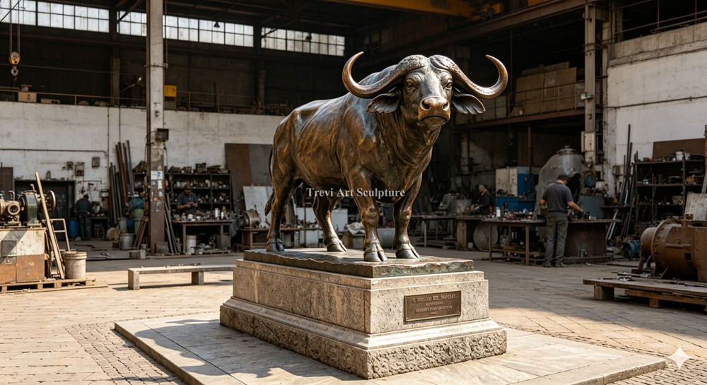 Bronze Buffalo statue