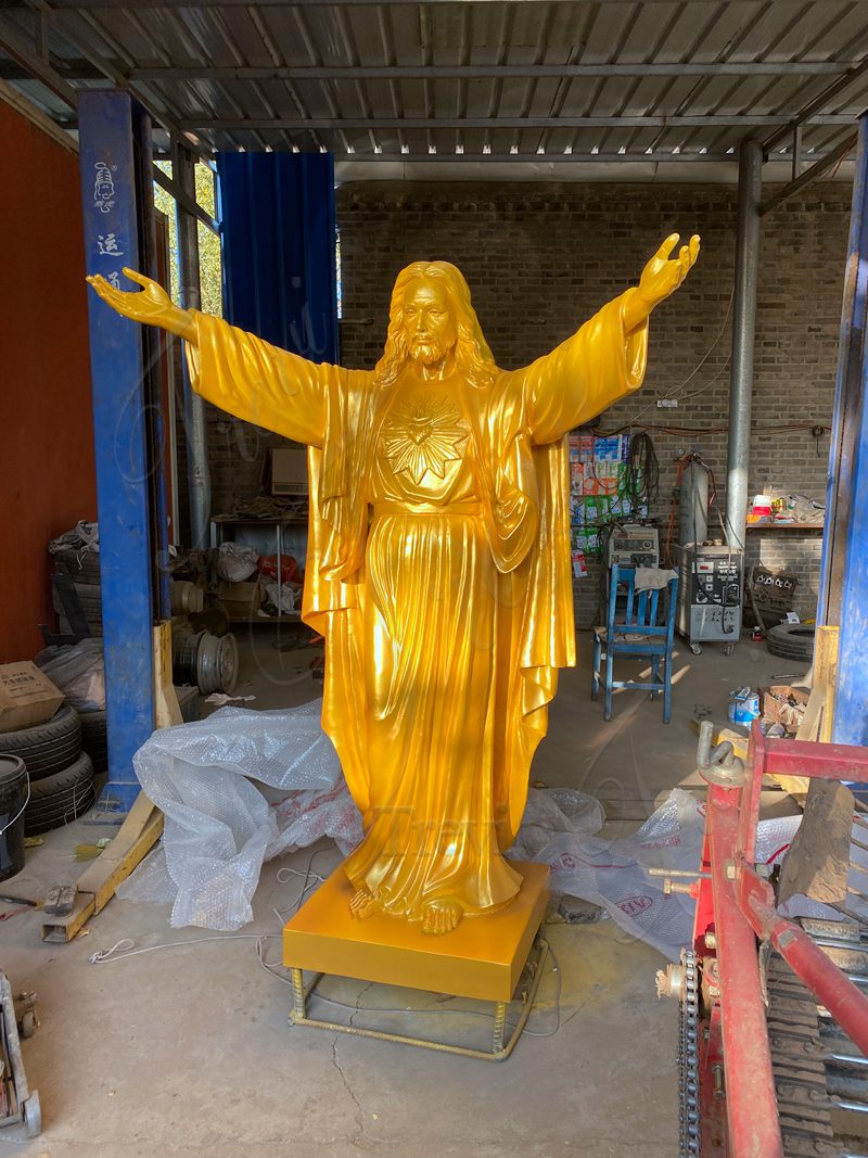Bronze life-Size Sacred Heart of Jesus Statue 1