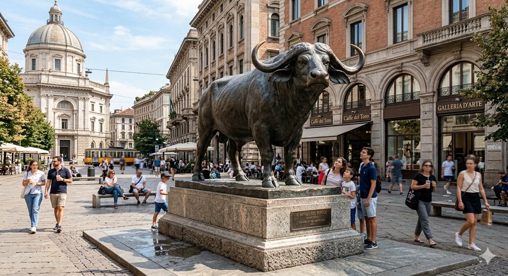 Large Bronze Buffalo