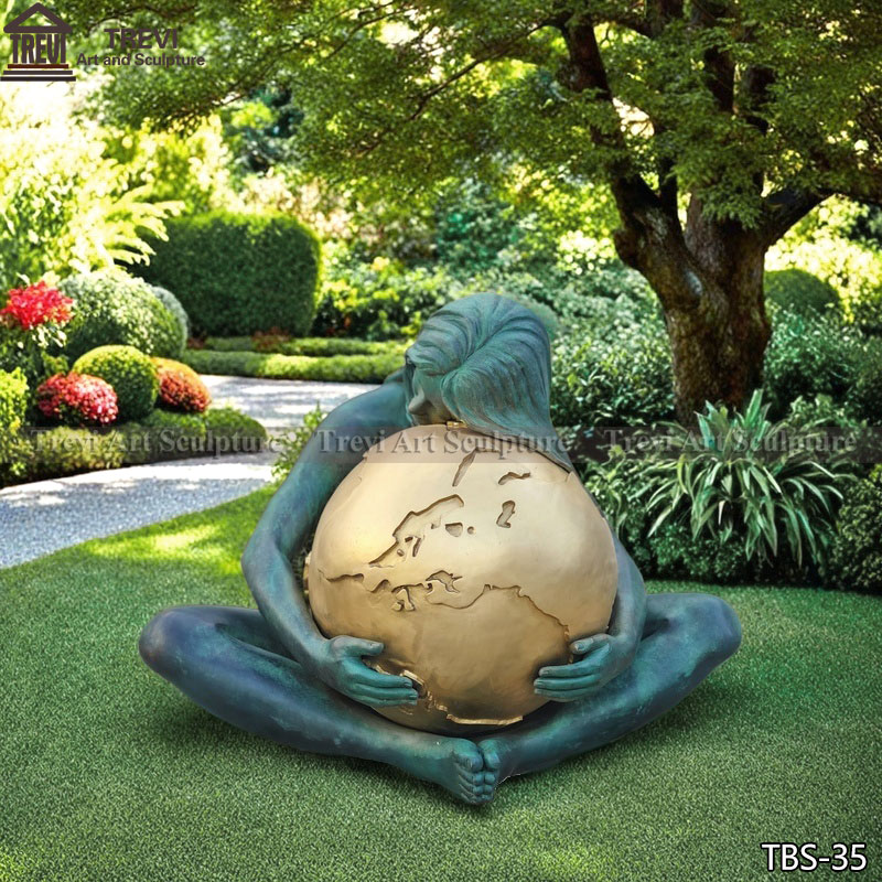 Bronze mother Earth statue for garden