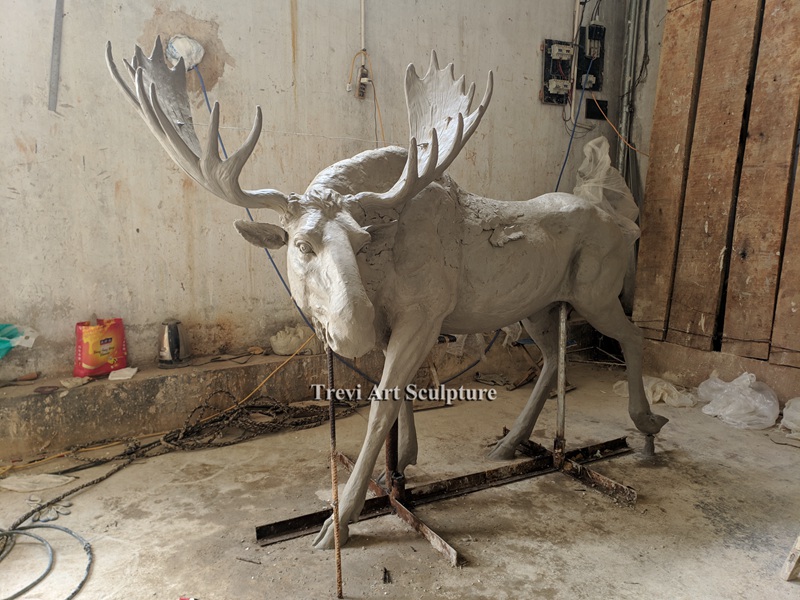 Moose Statue clay model