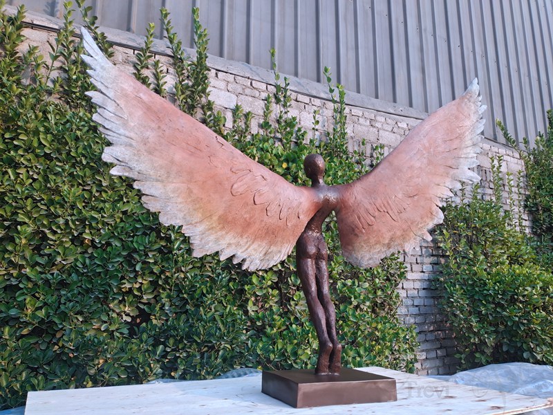 bronze abstract angel statue