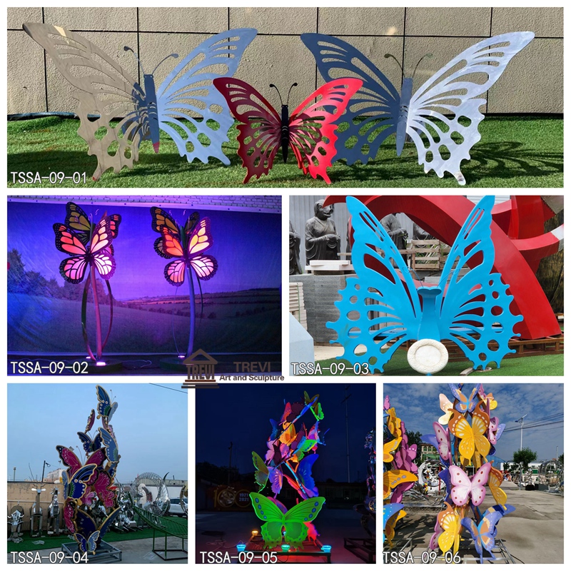 Metal Butterfly Sculptures