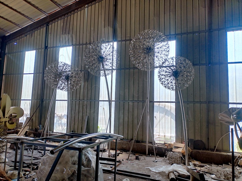 Stainless Steel Dandelion Statue