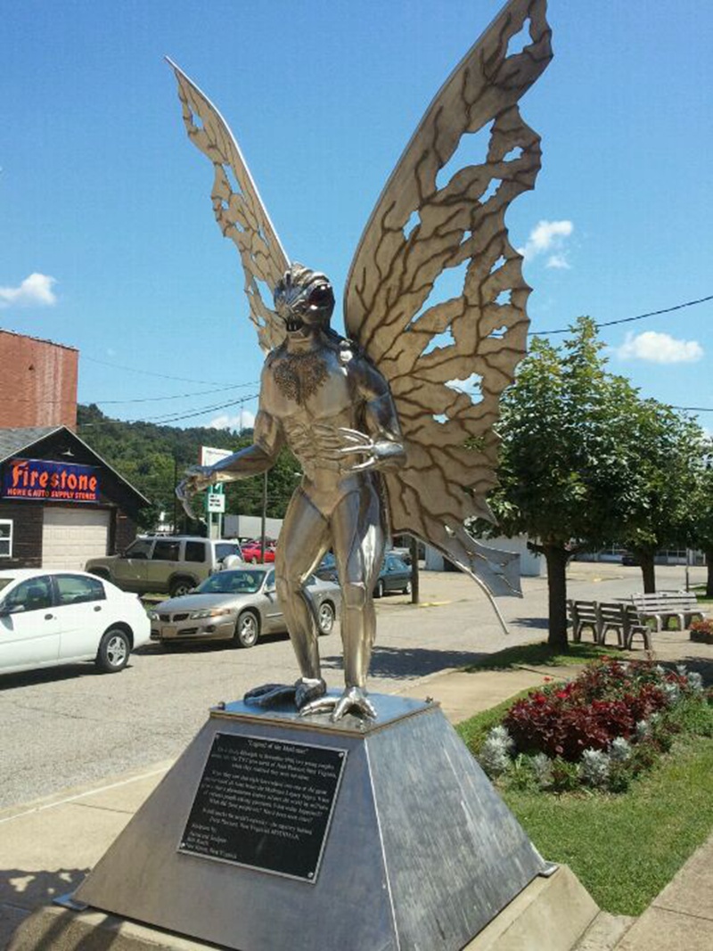 Metal Mothman Statue West Virginia 1