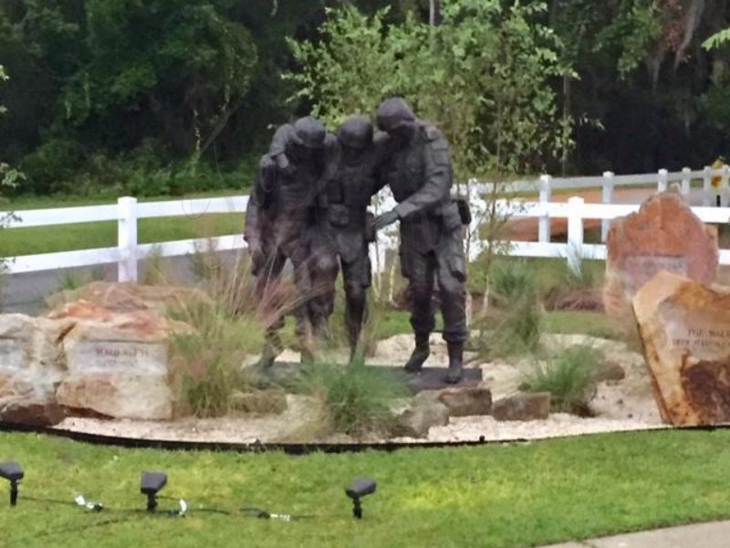 No Man Left Behind Bronze Military Statue for Sale 1