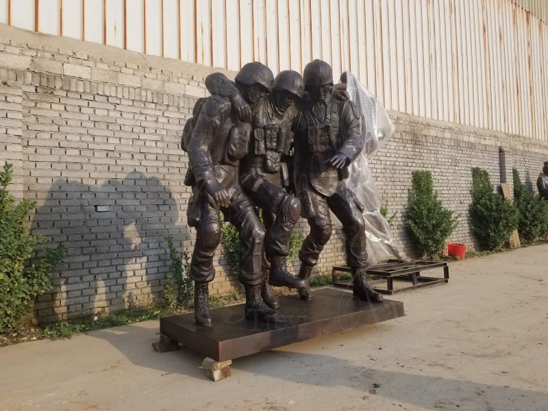 No Man Left Behind Bronze Military Statue for Sale 2