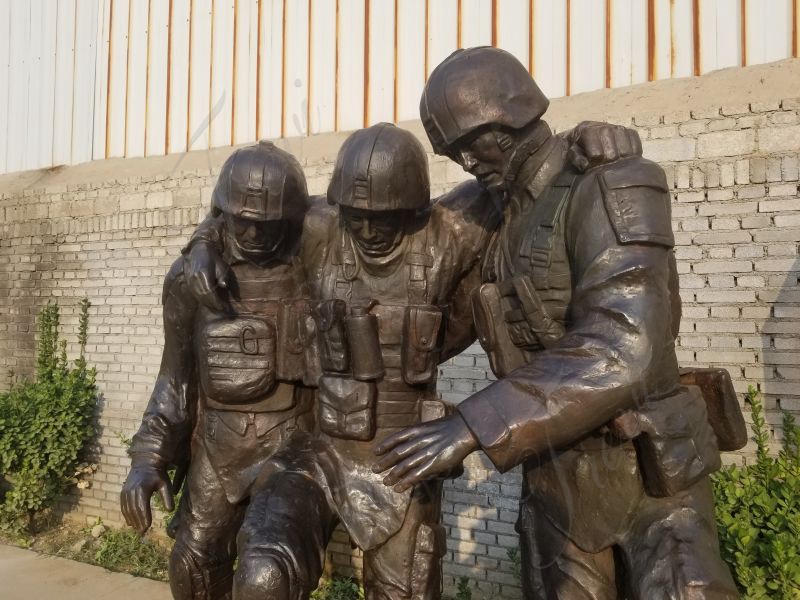 No Man Left Behind Bronze Military Statue for Sale 5