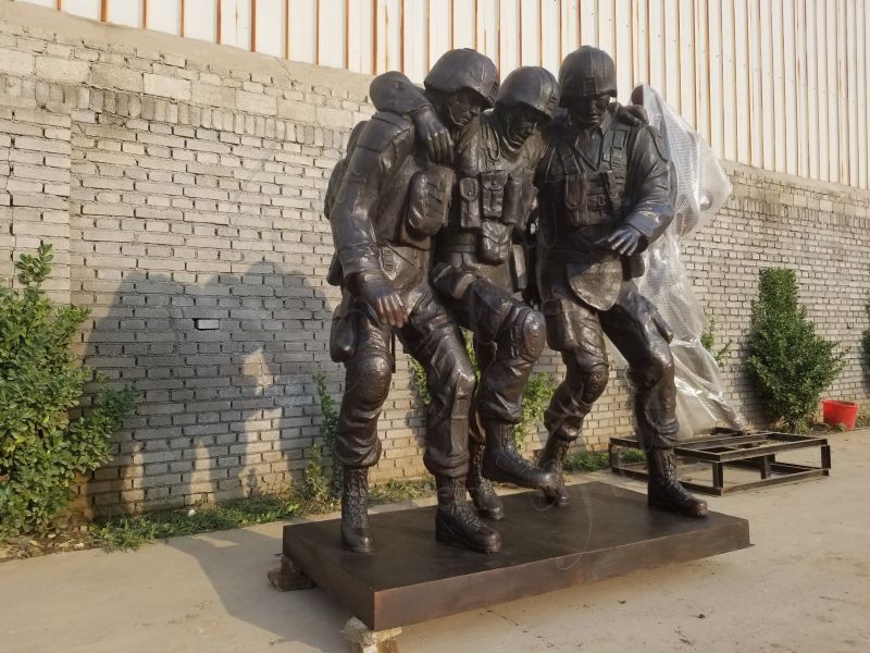 No Man Left Behind Bronze Military Statue for Sale 6