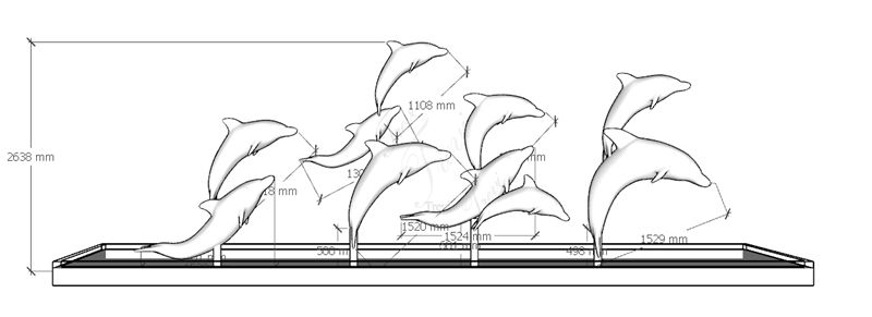 Stainless Steel Dolphin Statue3