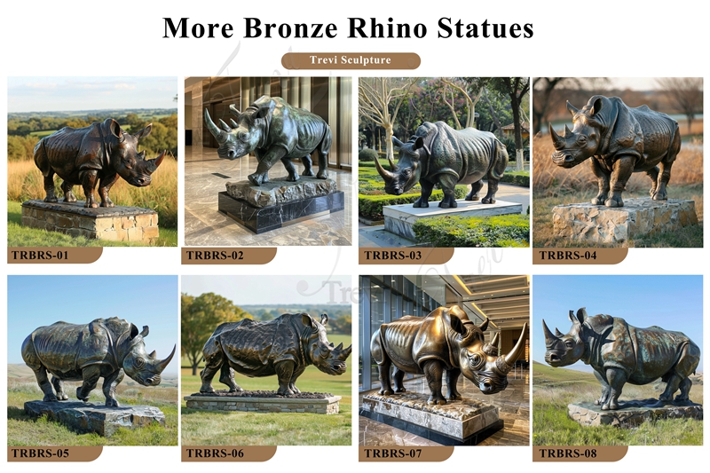 More Bronze Rhino Statues Show