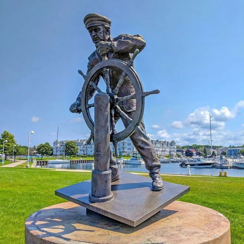 bronze sea captain statue 7