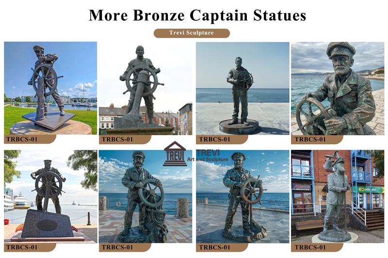 more bronze sea caption statues