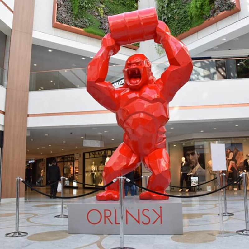 red King Kong sculpture