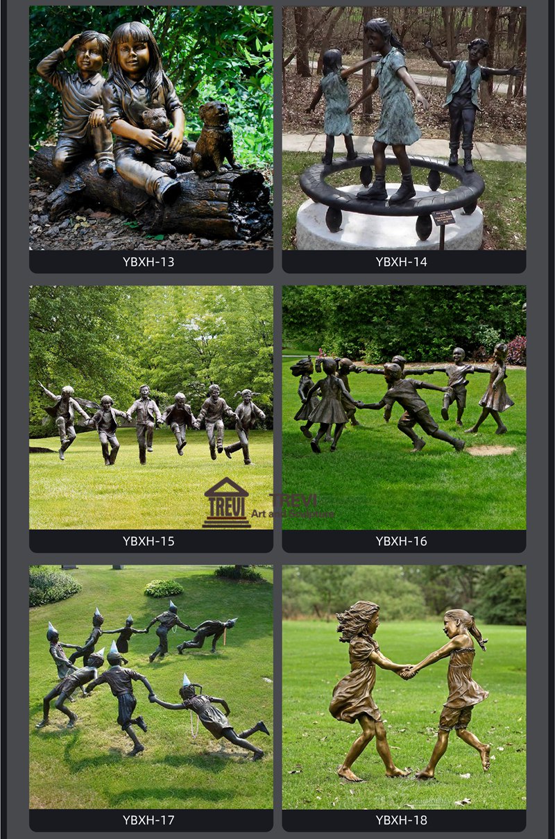 Bronze Children garden Statue