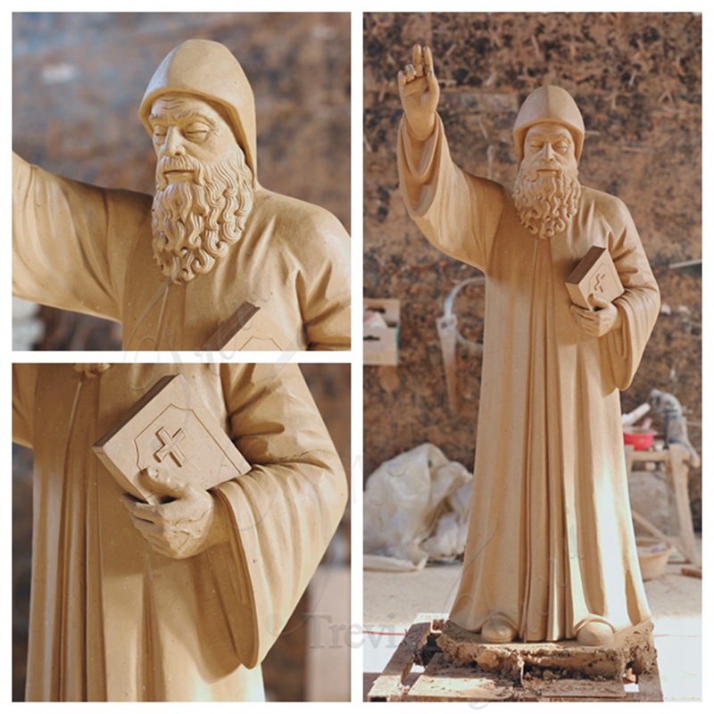 St Charbel Statue clay model details