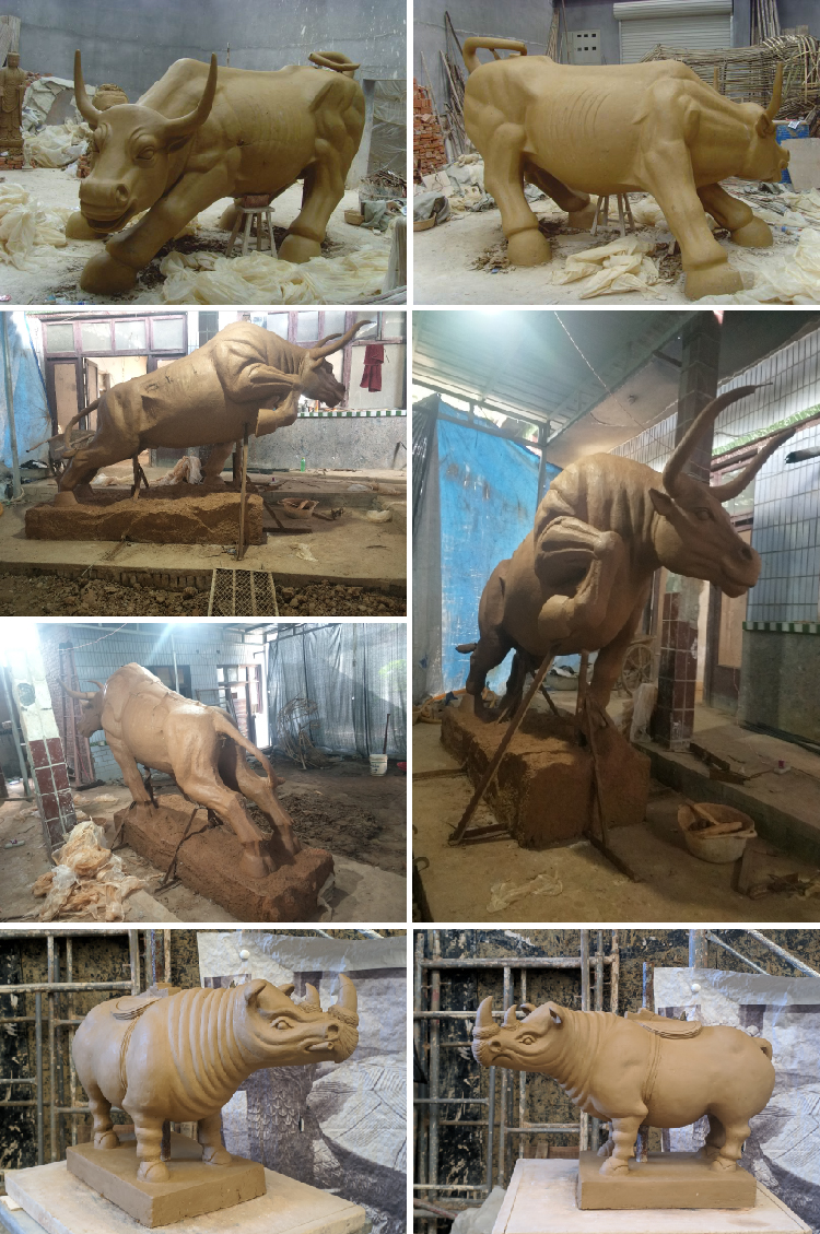 clay model of cow statue