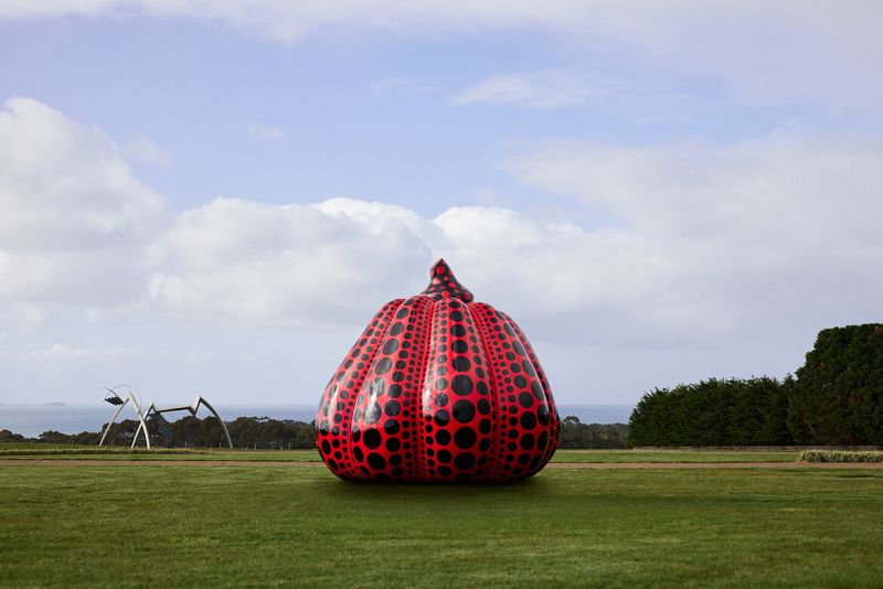 red Pumpkin Sculpture