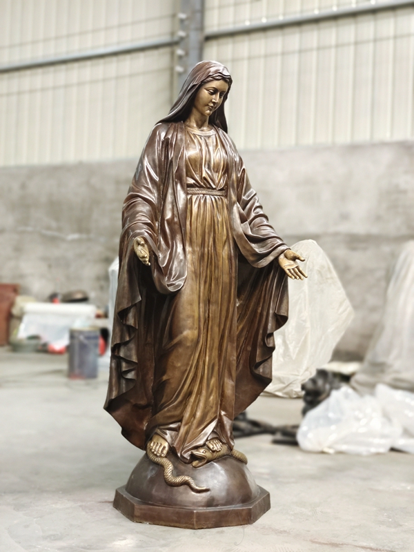 Classical Blessed Virgin bronze Statue