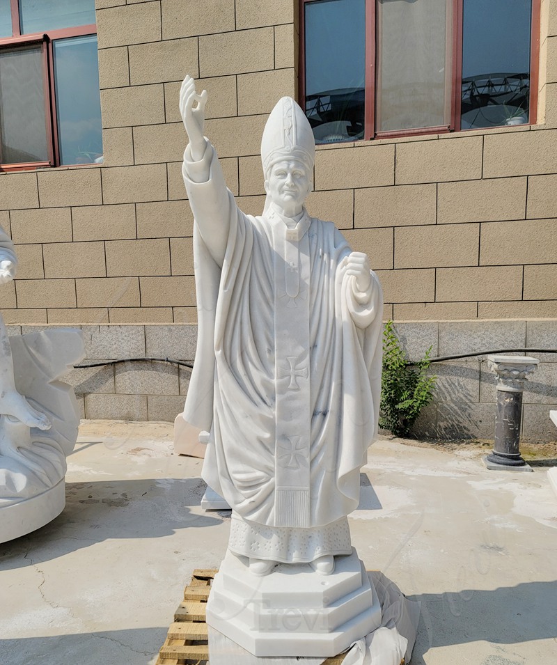 John Paul II marble Statue