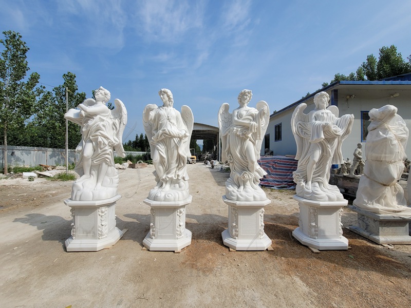 Large Marble Bernini Angel Statue replica