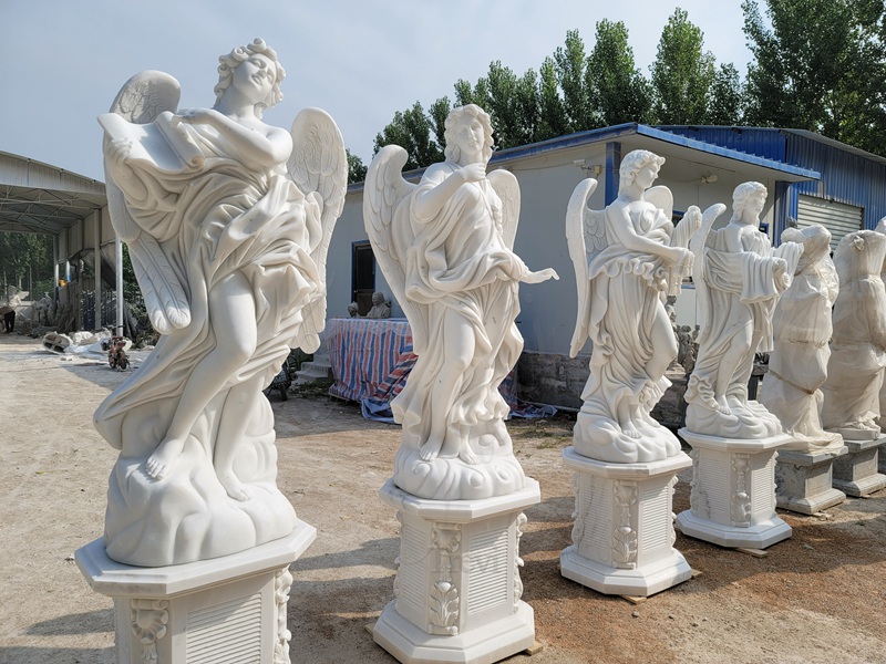 Marble Bernini Angel sculpture