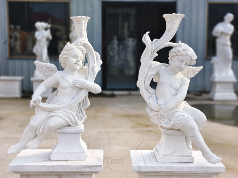 Marble Cherub Statue