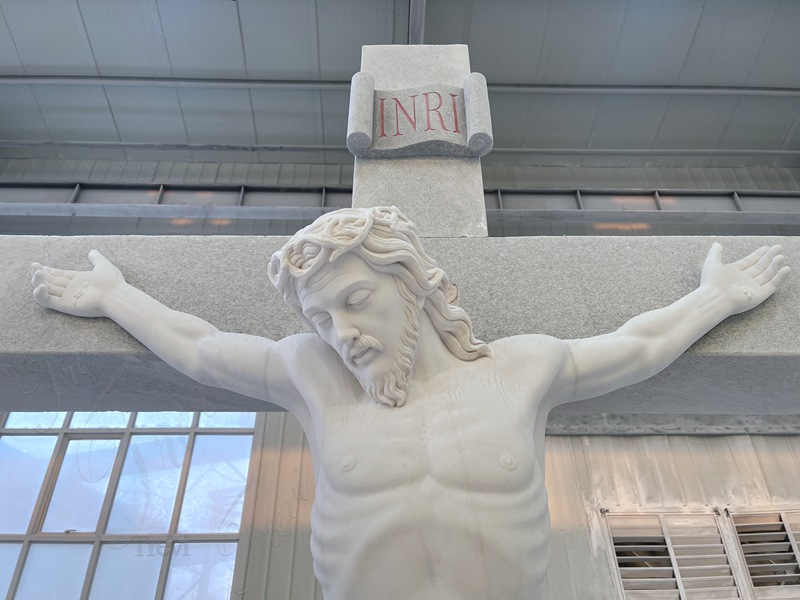 Marble Crucified Jesus Statue detailes