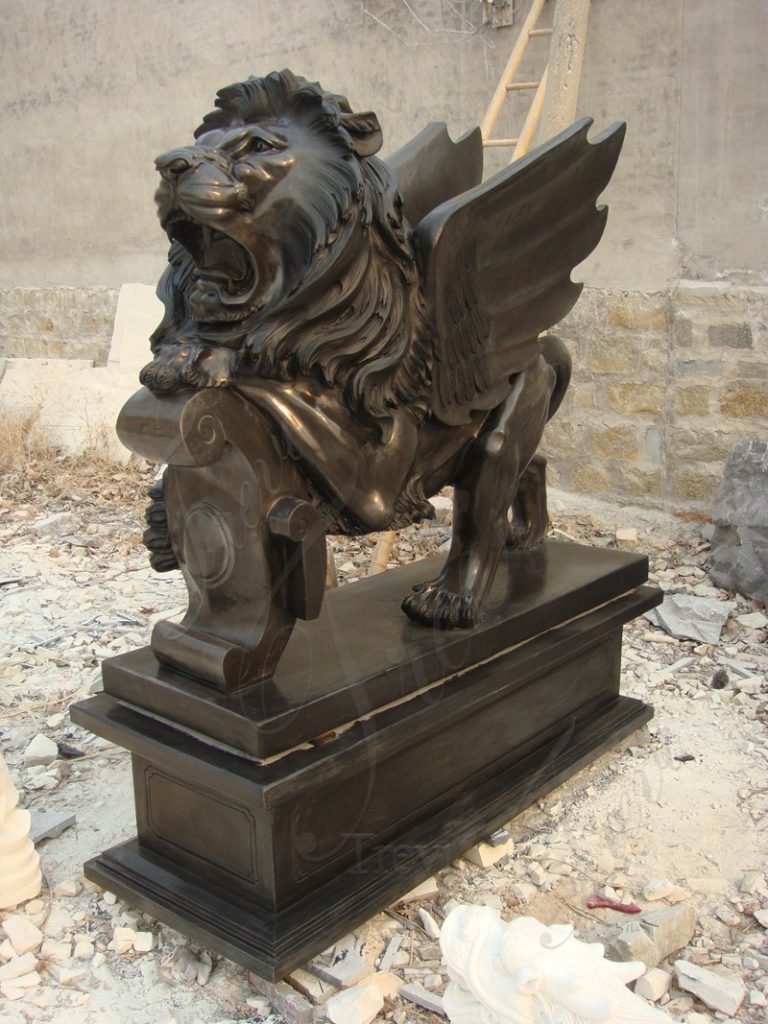 Marble Winged Lion Statue outdoor