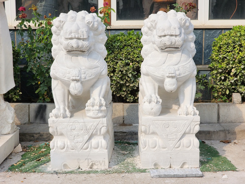 marble foo dog statue