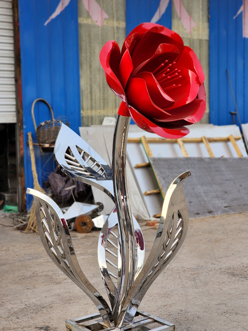 stainless steel Rose Sculpture