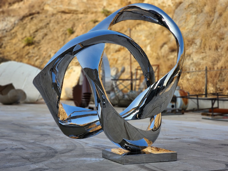 Abstract metal modern garden sculpture