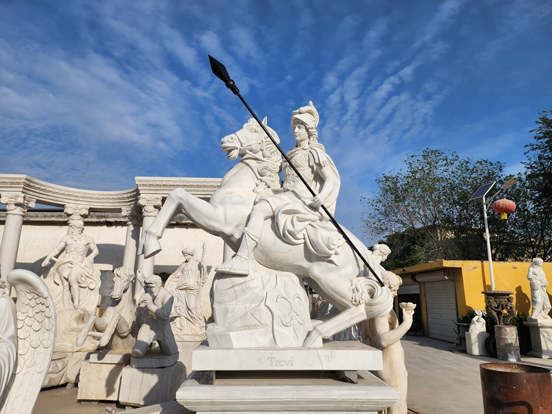 Marble Equestrian Sculpture