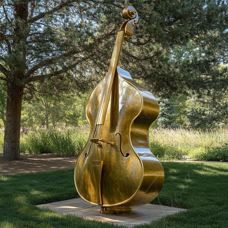 bronze cello sculpture