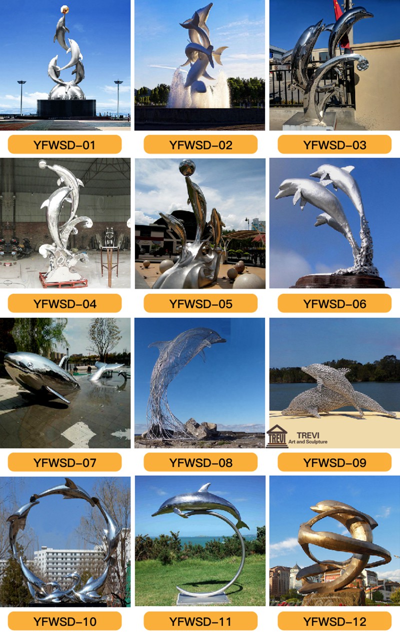 more Stainless Steel Dolphin Sculpture