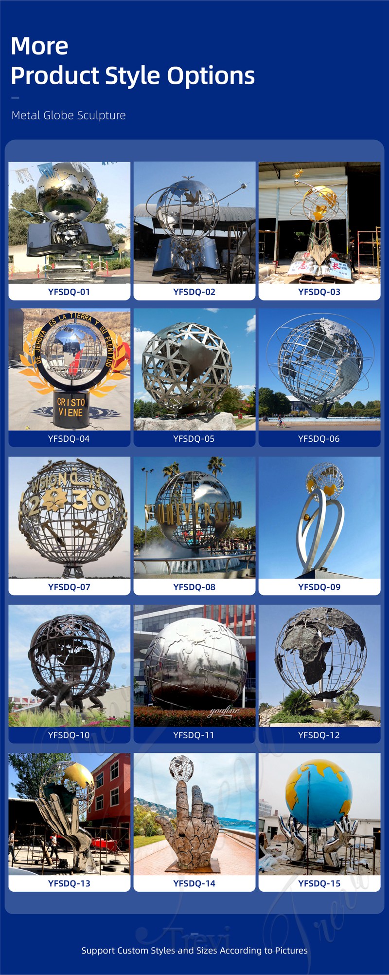 more Stainless Steel Metal Globe Sculpture