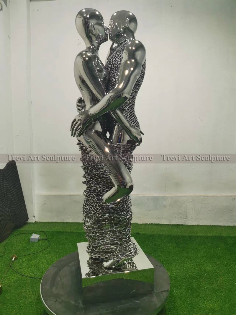 Contemporary Metal Couple Sculptures