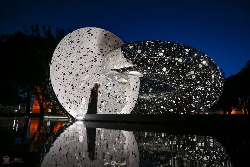 Landmark Stainless Steel Ouroboros Sculpture 7