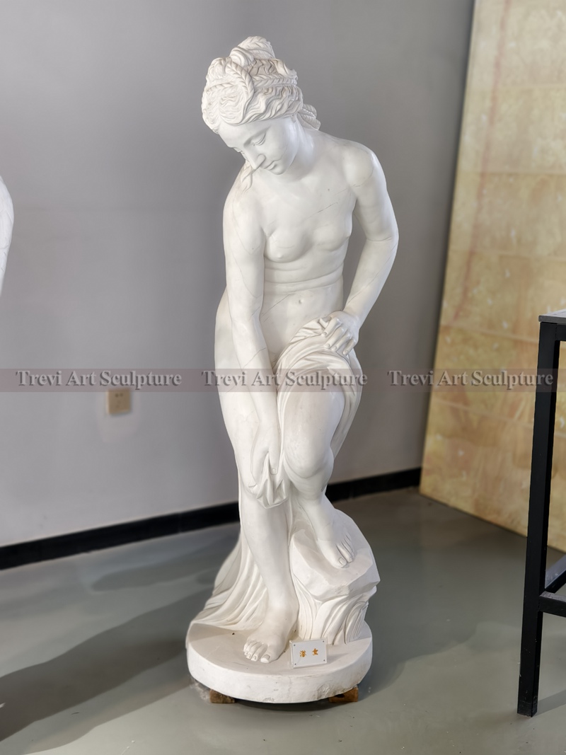 Marble Bathing Venus Statue 6 Feet 1