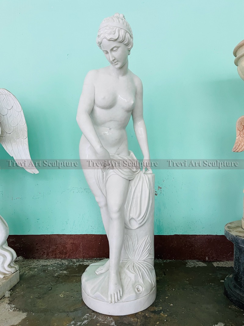 Marble Bathing Venus Statue 6 Feet 2